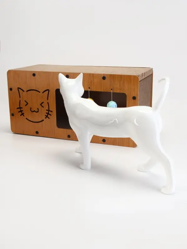 Когтеточка-лежанка «Пижон» из гофрокартона с кошачьей мятой «КотТедж», 48×24×24 см