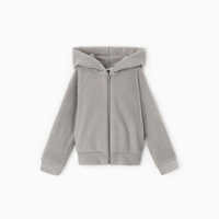 Толстовка флисовая детская MINAKU: Fleece Soft, цвет серый, рост 116 см