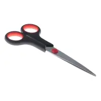 Ножницы канцелярские 17.5 см пластиковые ручки, в картонной коробке, МИКС