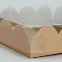 Коробка для печенья, кондитерская упаковка с PVC крышкой, «Игристая», 13 х 13 х 3 см