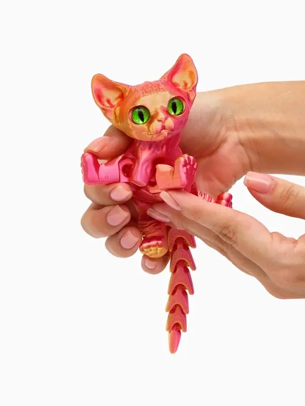 3Д - печатная игрушка &laquo;Котёнок&raquo;, подвижная, цвет МИКС