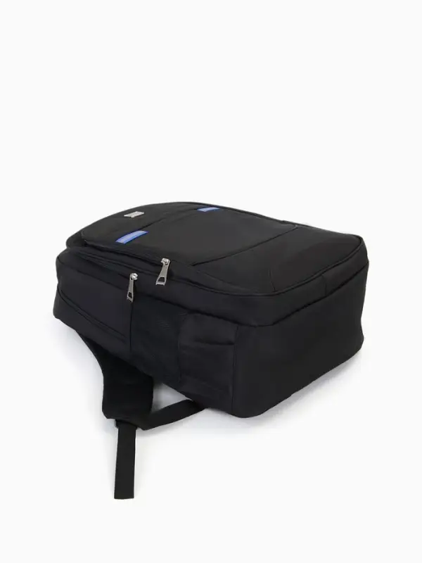 Рюкзак молодёжный, с светоотражающими элементами, 2 отдела, 4 кармана, 37&times;17&times;54 см, чёрный