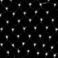 Гирлянда светодиодная сетка 160л.LED бел.пров.бел.бегущ.лампы 1.8x1м Е96508