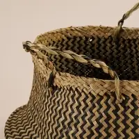 Корзина для белья плетеная круглая SL Home &laquo;Сорренто&raquo;, камыш, 35&times;45 см