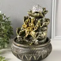 Фонтан настольный от сети, подсветка "Богиня Дурга" 16х16х22 см