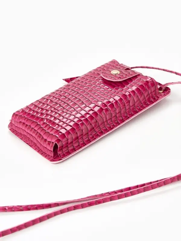 Сумка на магните, с длинным ремнём, 10&times;2.5&times;20 см, малиновая