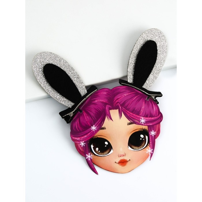 Заколки-ушки для волос «Девчуля», ушки зайки, 1 х 5 х 9 см Заколки-ушки для волос «Девчуля», ушки зайки, 1 х 5 х 9 см