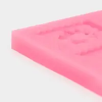 Молд для заливки &laquo;Новогодние флажки&raquo;, силикон, 12 ячеек, 13.5&times;0.8 см, розовый