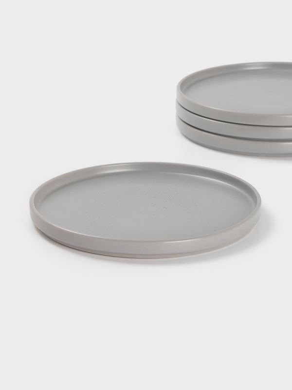 Набор тарелок Доляна «Гранит», 4 шт., d=26 см, керамика, серый Набор тарелок Доляна «Гранит», 4 шт., d=26 см, керамика, серый