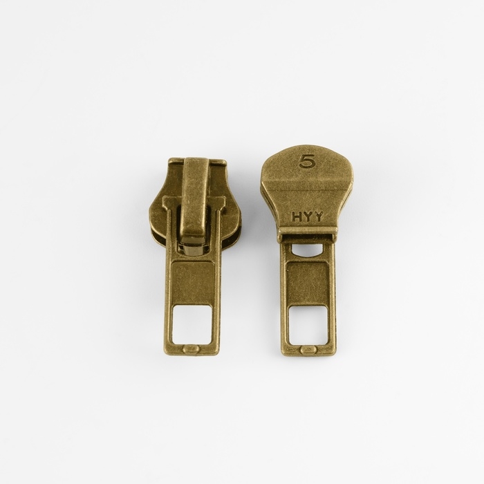 Бегунок автоматический для металлической молнии, №5, 10 шт, цвет антик Бегунок автоматический для металлической молнии, №5, 10 шт, цвет антик