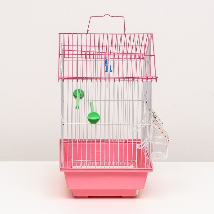 Клетка для птиц укомплектованная Bd-1/1d, 30 х 23 х 39 см, розовая Клетка для птиц укомплектованная Bd-1/1d, 30 х 23 х 39 см, розовая