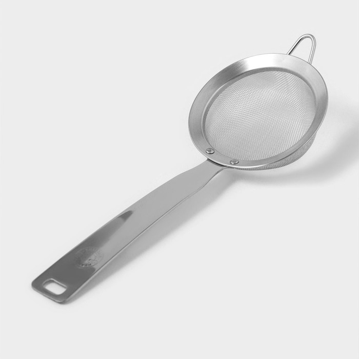 Сито для просеивания с ручкой Доляна Zero, d=10 см, нержавеющая сталь, цвет серебристый Сито для просеивания с ручкой Доляна Zero, d=10 см, нержавеющая сталь, цвет серебристый