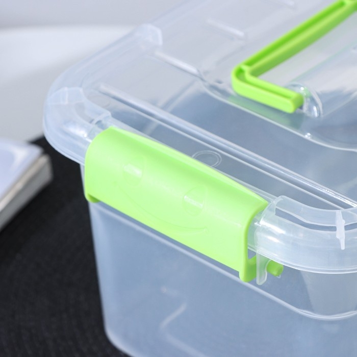 Контейнер для хранения пластиковый с крышкой «Дипломат», 25×17,5×13 см, цвет МИКС Контейнер для хранения пластиковый с крышкой «Дипломат», 25×17,5×13 см, цвет МИКС