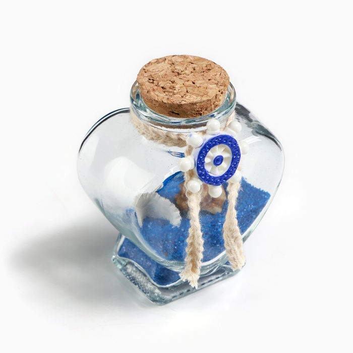 Сувенир в бутылке сердце  Сувенир в бутылке сердце "Ракушки" 8*6*4см, микс