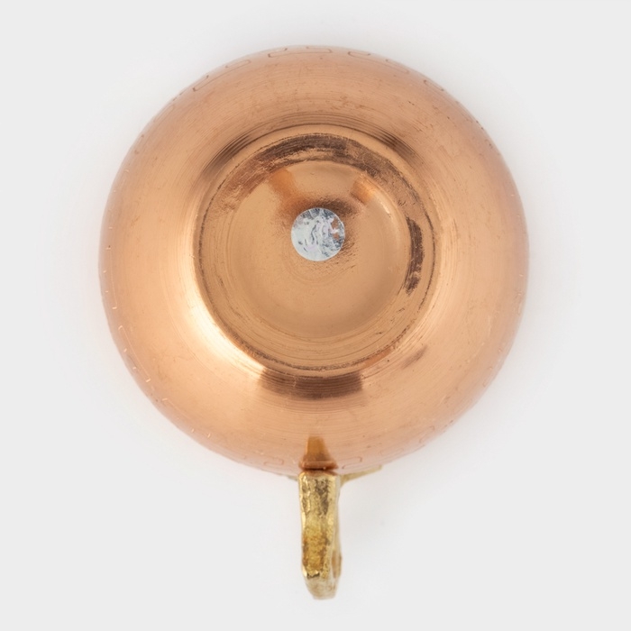 Кружка медная, 400 мл, d=7,5 см, h=9 см, латунная ручка, с узором, 1 сорт Кружка медная, 400 мл, d=7,5 см, h=9 см, латунная ручка, с узором, 1 сорт