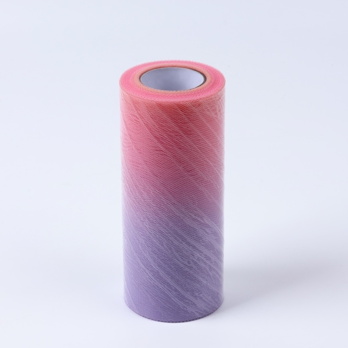 Фатин, 15 см, 11 ± 1 г/кв.м, 23 ± 1 м, цвет фиолетово-розовый градиент №4 Фатин, 15 см, 11 ± 1 г/кв.м, 23 ± 1 м, цвет фиолетово-розовый градиент №4