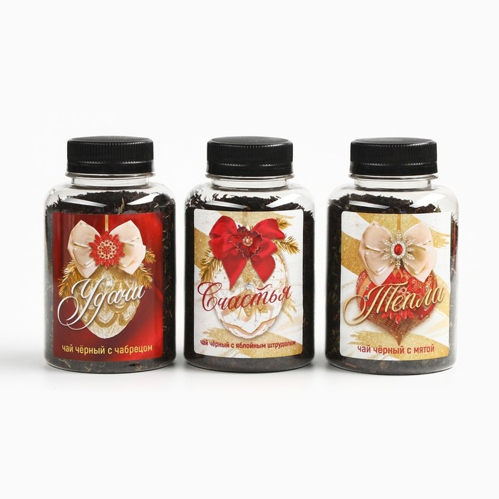 Новый год! Чай подарочный, набор «Сказачного счастья», вкусы: мята, яблочный штрудель, чабрец, 150 г. (3 шт. x 50 г.) Новый год! Чай подарочный, набор «Сказачного счастья», вкусы: мята, яблочный штрудель, чабрец, 150 г. (3 шт. x 50 г.)