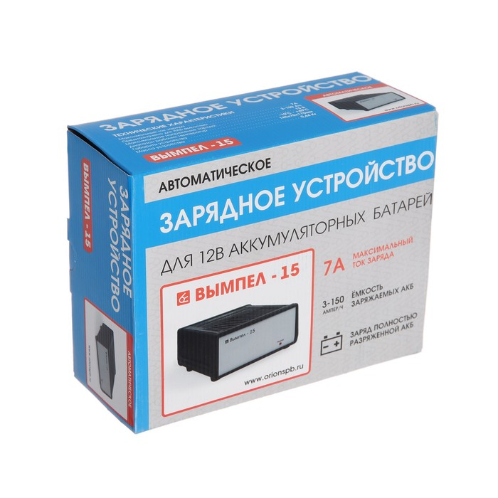 Зарядно-предпусковое устройство АКБ Вымпел-15, 7 А, 12 В, до 100 Ач, 12 В Зарядно-предпусковое устройство АКБ Вымпел-15, 7 А, 12 В, до 100 Ач, 12 В