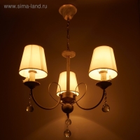 Люстра "Шанталь" 3x40Вт E14 белый+золото 58x58x50 см BayerLux