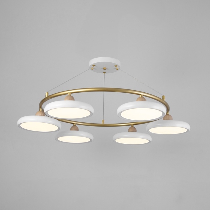 Люстра Люстра "Моника" 6хLED 144Вт 3000-6000К бело-золотой 78х78х100 см