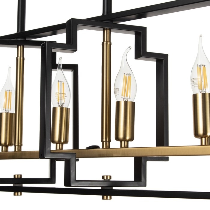 Люстра 2739/5 E14 40Вт черно-золотой 29,5х7,8х25-97 см BayerLux