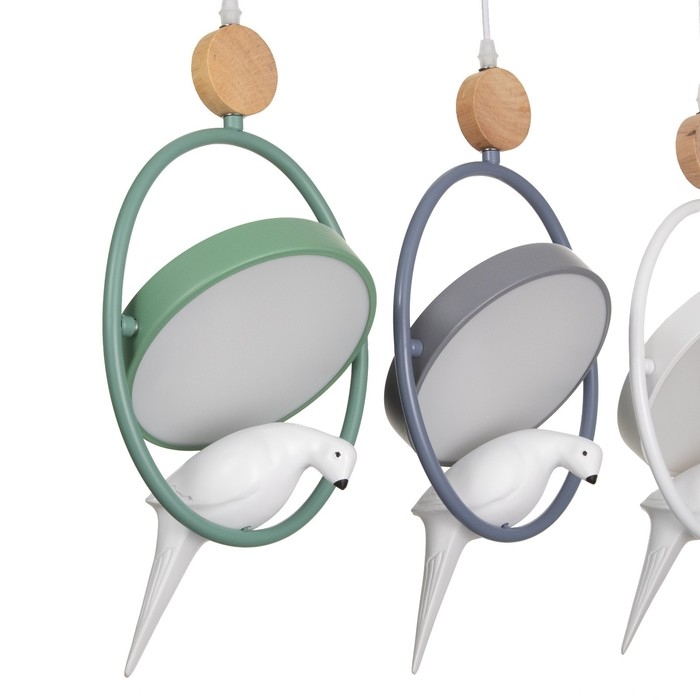 Люстра Люстра "Голуби" 3хLED 36Вт белый-серый-зеленый 80х25х100 см