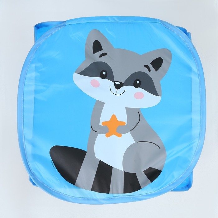 Корзина для хранения игрушек «Енотик» с крышкой, 45 х 45 х 43 см, синяя Корзина для хранения игрушек «Енотик» с крышкой, 45 х 45 х 43 см, синяя