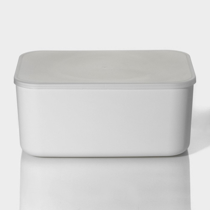 Контейнер для хранения с крышкой LaDо́m «Лёгкость», 36,5×26×16 см, цвет белый Контейнер для хранения с крышкой LaDо́m «Лёгкость», 36,5×26×16 см, цвет белый