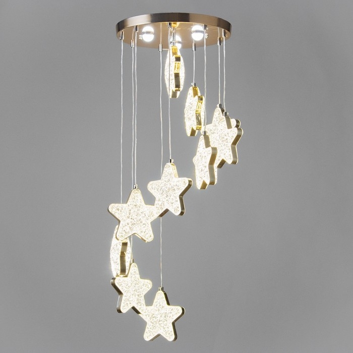 Каскад Каскад "Звезды" 10LED+3LED 128Вт ПДУ золото 40х40х200см BayerLux