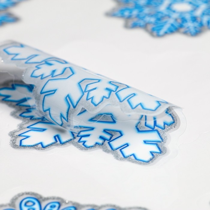 Наклейки на окна Наклейки на окна "Новогодние" снежинки, 41 х 29 см