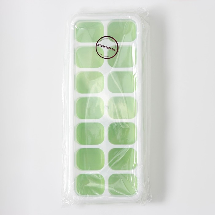 Форма для льда с крышкой Доляна, 25×9,5×2,5 см, 14 ячеек (4×3×2 см), цвет МИКС Форма для льда с крышкой Доляна, 25×9,5×2,5 см, 14 ячеек (4×3×2 см), цвет МИКС
