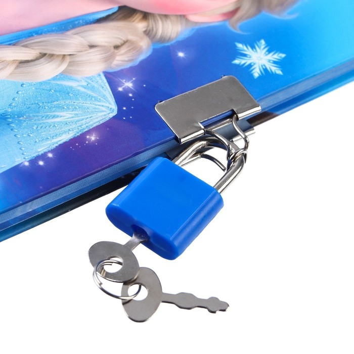 Записная книжка на замочке А6,  Записная книжка на замочке А6, "Мои мечты", 50 листов, Холодное сердце