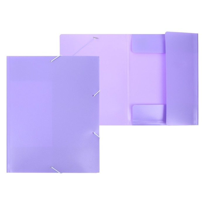 Папка на резинке А4, 500 мкм, Calligrata, Pastel, корешок 20 мм, до 150 листов, тиснение  Папка на резинке А4, 500 мкм, Calligrata, Pastel, корешок 20 мм, до 150 листов, тиснение "песок", лаванда