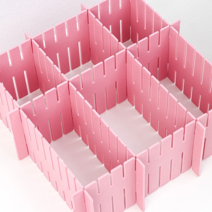 Органайзер - разделитель для ящиков, 37×7 см, 4 шт, цвет МИКС Органайзер - разделитель для ящиков, 37×7 см, 4 шт, цвет МИКС