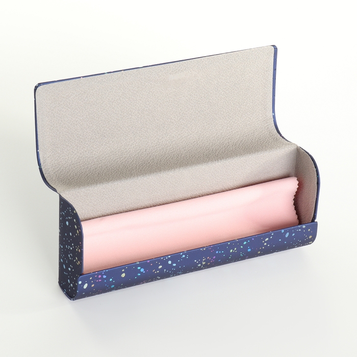 Футляр для очков на хлопушке, длина 15,5 см, цвет фиолетовый Футляр для очков на хлопушке, длина 15,5 см, цвет фиолетовый