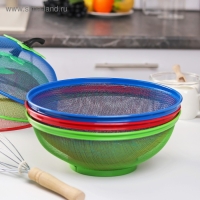 Сито с крышкой для хранения продуктов Доляна «Вкус», d=25 см, цвет МИКС