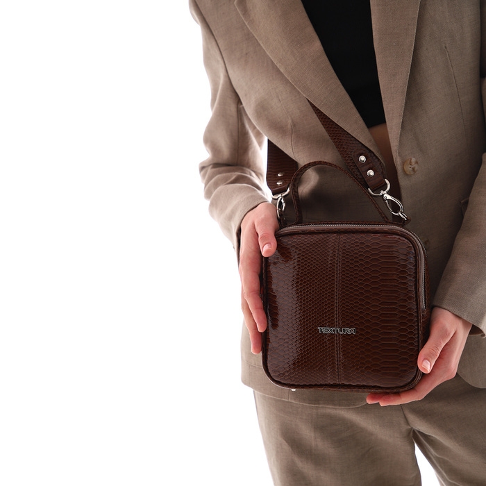 Сумка женская через плечо TEXTURA, маленький размер, цвет коричневый Сумка женская через плечо TEXTURA, маленький размер, цвет коричневый
