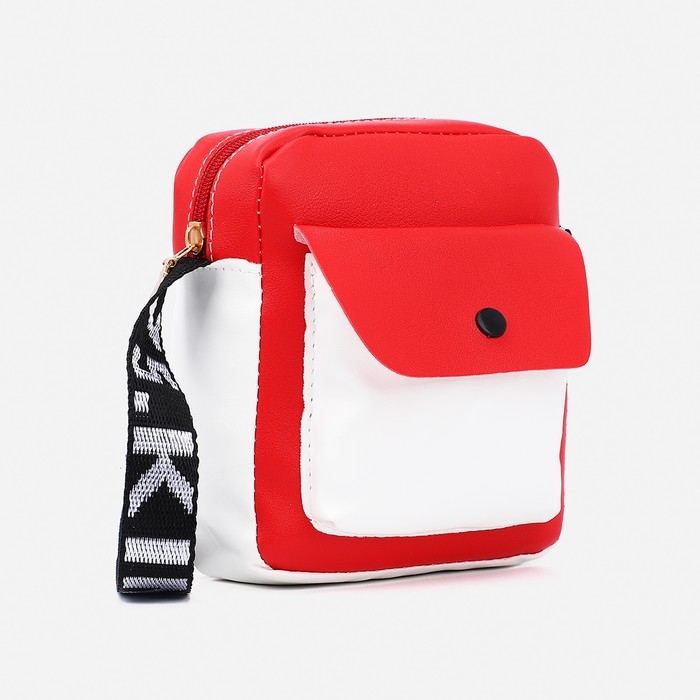 Сумка детская на длинном ремне, наружный карман, цвет красный Сумка детская на длинном ремне, наружный карман, цвет красный