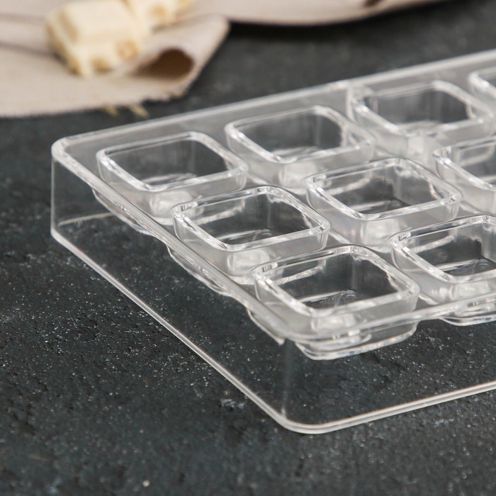 Форма для конфет и шоколада KONFINETTA «Восход», 27,5×17,5×2,5 см, 21 ячейка 2,5×2,5×1 см, цвет прозрачный Форма для конфет и шоколада KONFINETTA «Восход», 27,5×17,5×2,5 см, 21 ячейка 2,5×2,5×1 см, цвет прозрачный