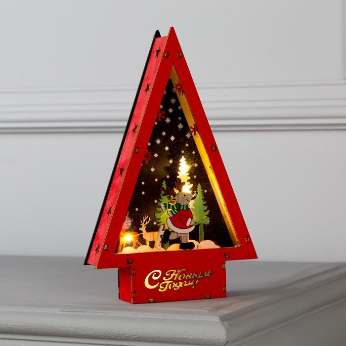 Светодиодная фигура «Олень на коньках» 14 × 22.5 × 4 см, дерево, батарейки АААх2 (не в комплекте), свечение тёплое белое Светодиодная фигура «Олень на коньках» 14 × 22.5 × 4 см, дерево, батарейки АААх2 (не в комплекте), свечение тёплое белое