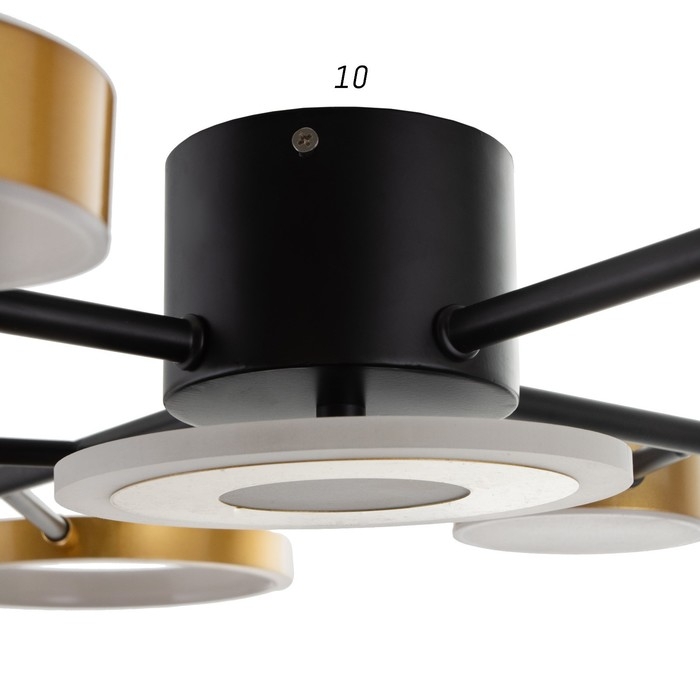 Люстра с ПДУ 2300/9GD LED 190Вт 3000-6000К золото 85х85х9 см BayerLux