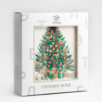 Скатерть новогодняя Этель "Golden Christmas" Скатерть новогодняя 150*220 +/-3см с ГМВО, 100%хл, 190г/м2