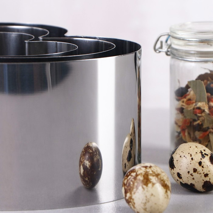 Набор форм для выпечки и выкладки «Сердце», 15х15х8,5 см, 3 шт Набор форм для выпечки и выкладки «Сердце», 15х15х8,5 см, 3 шт