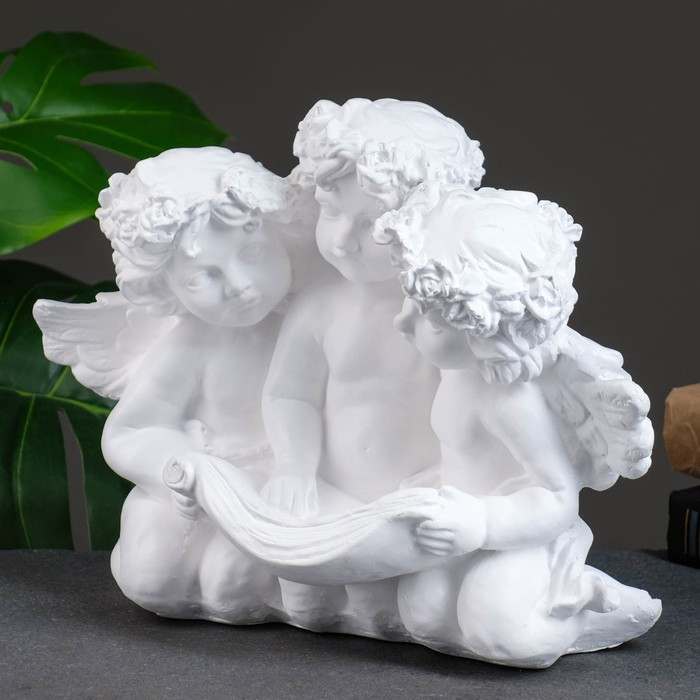 Фигура  Фигура "Ангел тройной" белый 16х28х22см