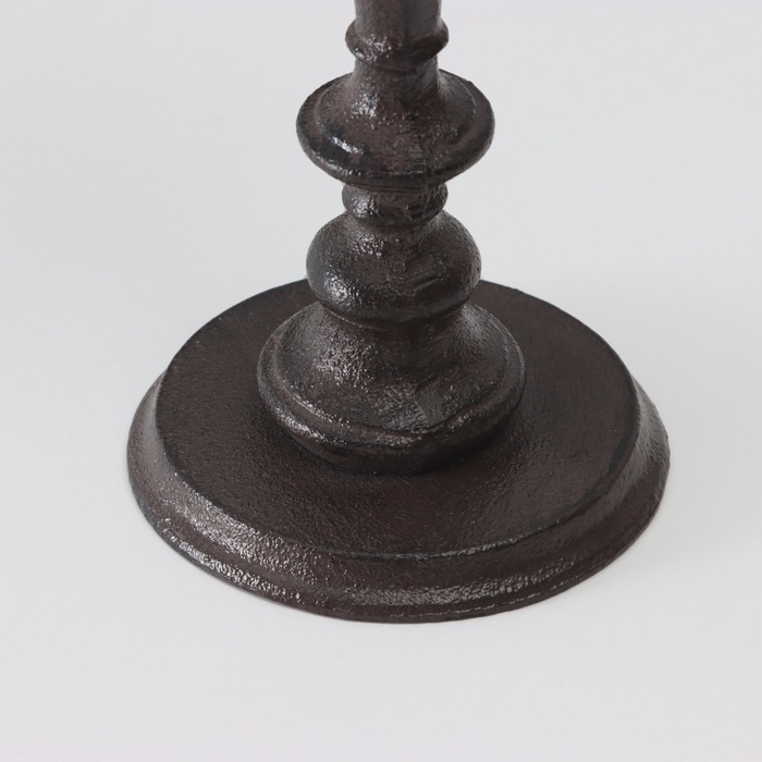 Подсвечник чугун на 1 свечу  Подсвечник чугун на 1 свечу "Белль" d=7 см 9,6х9,6х20,3 см