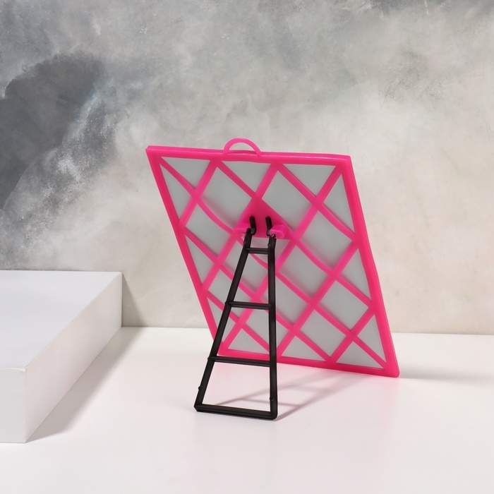 Зеркало настольное - подвесное, зеркальная поверхность 11 × 16 см, цвет МИКС Зеркало настольное - подвесное, зеркальная поверхность 11 × 16 см, цвет МИКС