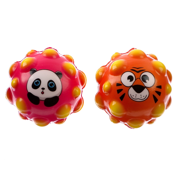 Мягкий мячик «Звери», виды МИКС Мягкий мячик «Звери», виды МИКС