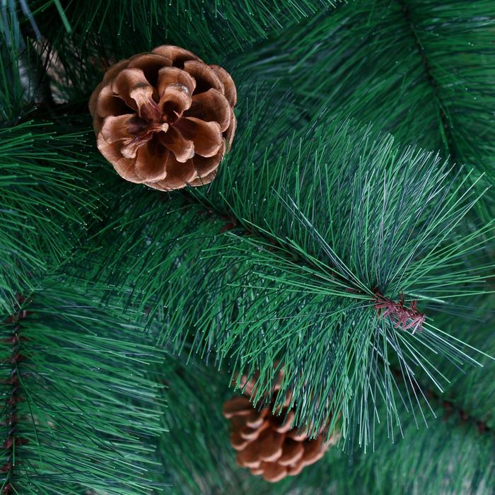 Кедр зеленый шишки 150 см, d игл 10 см, d нижнего яруса 88 см, 152 ветки, металл подставка Кедр зеленый шишки 150 см, d игл 10 см, d нижнего яруса 88 см, 152 ветки, металл подставка