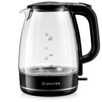 Чайник электрический BRAYER 1030BR, 2200 Вт, 1,7 л, стеклянный корпус