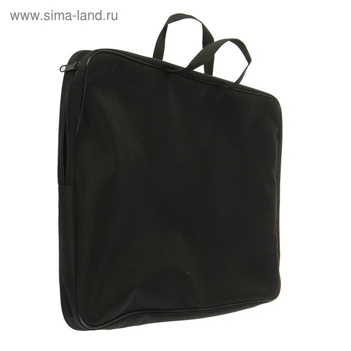 Папка для чертежей и рисунков А3, 475 х 345 х 45 мм, с ручками, текстильная, Стандарт ПМД 3-01, чёрная